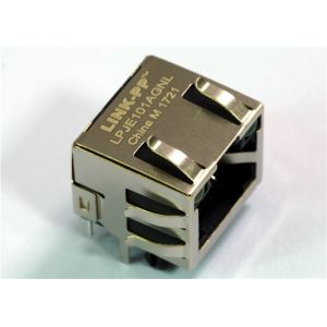 TJ18-L8P8C-1 RJ45 Single Port Shielded With LED 8P8C Thru-Hole LPJE101AGNL
