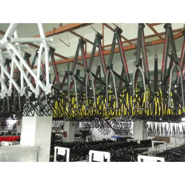 All Mountain Full Suspension Ebike Frame , Mid - Drive Electric Bicycle Frame