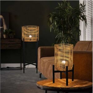4 Legs Wicker Rattan Floor Lamps For Living Room Atmosphere
