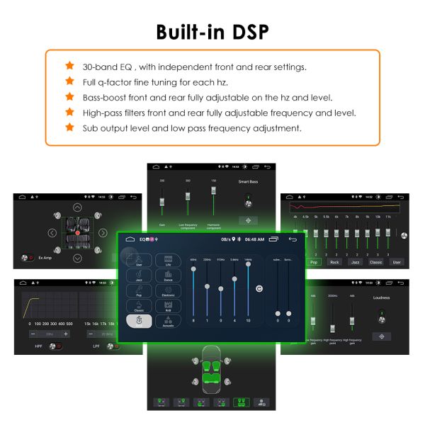 Universal 9" Android10 Car Stereo with WIFI Carplay GPS and Steering Wheel Control