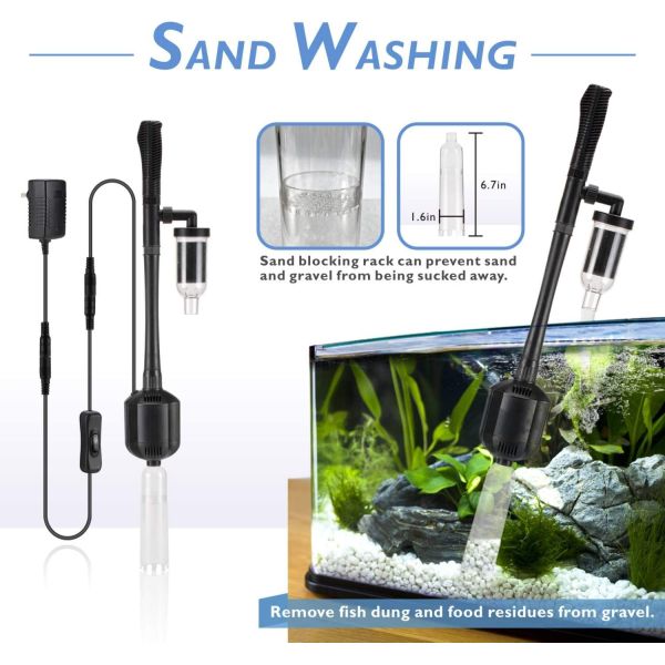 396GPH 20W Hygger Gravel Washer For Fish Tank