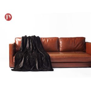 Quality Oversized Softest Warm Elegant black Cozy Faux Fur Home Throw Blanket 60&quot; x 80&quot; by Soft Luxuries Super Soft Fuzzy Light for sale