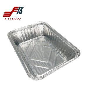 Rectangle Aluminum Foil Pans With Lids 8*6'' Disposable Food Container