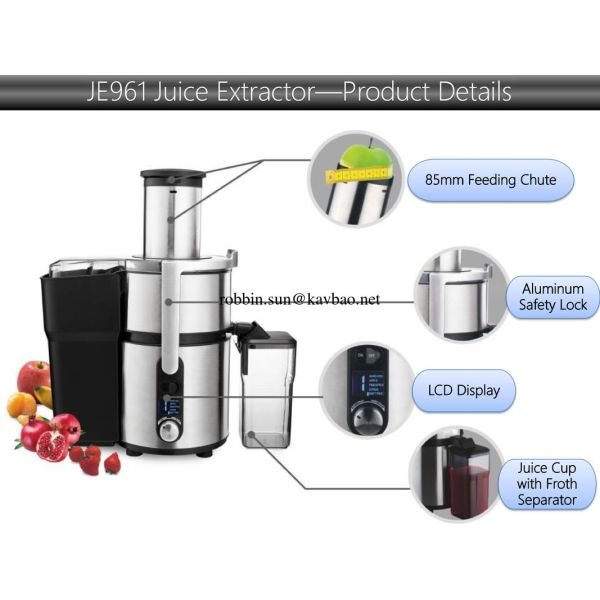 1000W Stainless Steel Luxury Juice Extractor with LCD 1000W Stainless Steel Luxury Juice Extractor with LCD