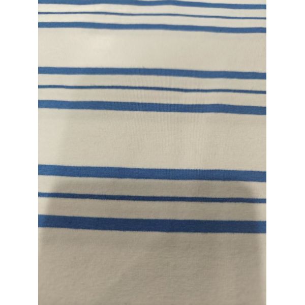 Striped Knit Fabric 95% Cotton 5% Spandex for Casual Wear