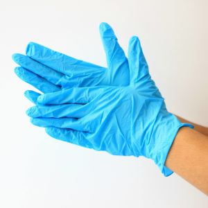 China Nitrile Personal Care 24cm Disposable Protective Gloves on sale