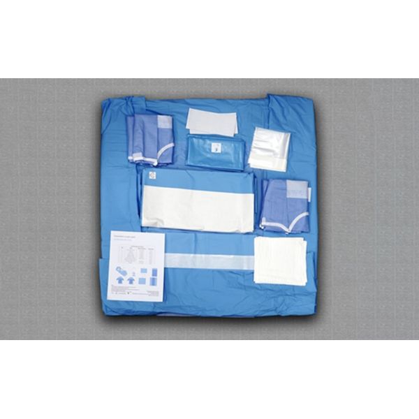 Buy Hospital Use Disposable Surgical Cardiovascular Drapes Pack / Kit Sterilized SMMS at wholesale prices