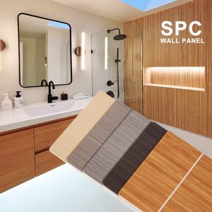 SPC Wall Panel Hot Selling PVC Stone Plastic Cement Board Indoor Shower Room
