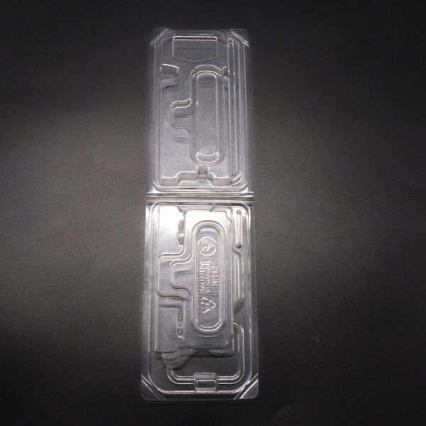 Transparent ESD Packaging Trays Plastic PET Hinge Clam Shell ESD Blister Tray