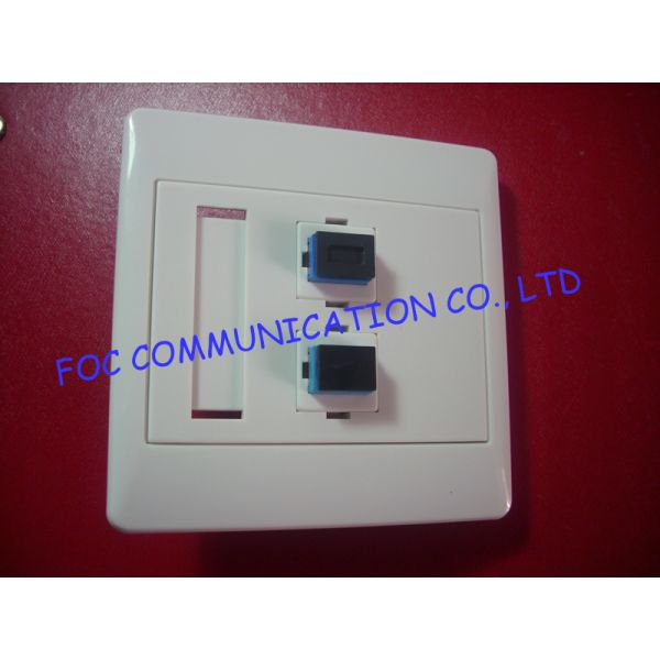 Flame Retardant Fiber Optic Termination Box, Two Passes Mini Surface Mount Wall Outlet