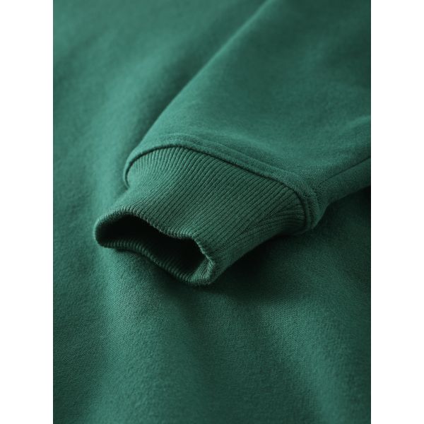 Oversized Thick Hip Hop Plain Sublimation Cropped Hoody Cotton Hooded Drawstring Pocket Men's Sweatshirt