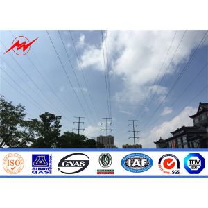 ASTM A36gr50 Electrical Galvanized Steel Pole Transmission Line Galvanized Hex