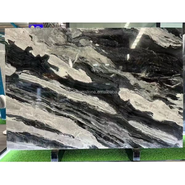 Modern Cosmic Black Granite Polished for Interior Kitchen Counter Tops and Wall Panel