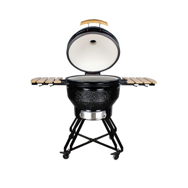 KIMSTONE Kamado BBQ 26 Inches Grande Black Monster XXL Egg Charcoal Barbecue Grill Smoker