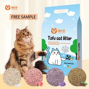 Lavender Flushable Tofu Cat Litter OEM ODM Clumping Clean Bulk