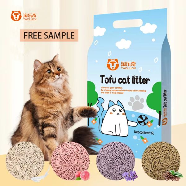Buy Lavender Flushable Tofu Cat Litter OEM ODM Clumping Clean Bulk at wholesale prices