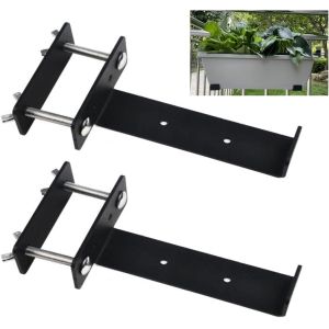 China Heavy Duty Window Flower Box Brackets with Durable Iron Planter Mounting Bracket on sale