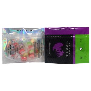 PE Holographic Stand Up Pouch With Transparent Window