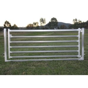 Over Tube 6 Rails Galvanized Cattle Panels , Cattle Yard Gates 6FT X 10FT Size
