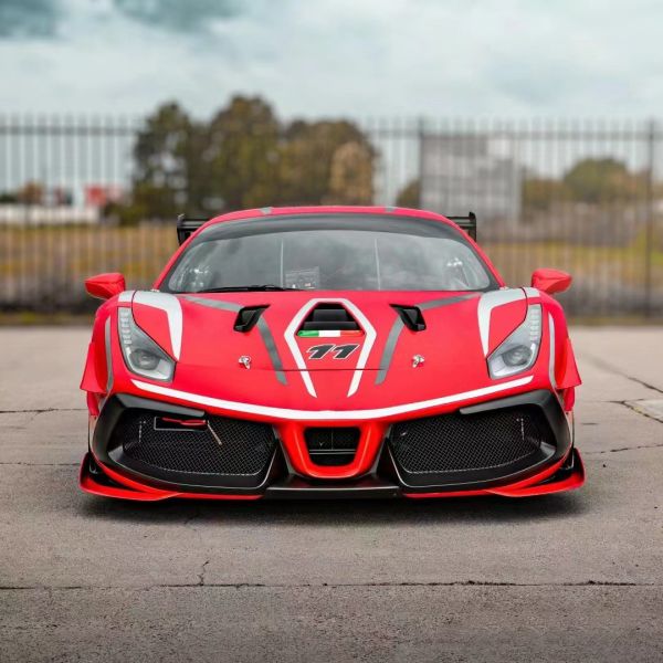 Ferrari 488 Body Kit 488 EVO Style Front Bumper Chin Lip Spoiler
