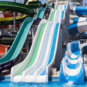 Splash Slide Amusement Park Equipment Commercial Large Rainbow Slide Combined