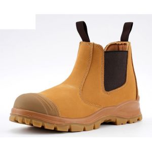 Elastic Chelsea Boot Cowhide Safety Shoes