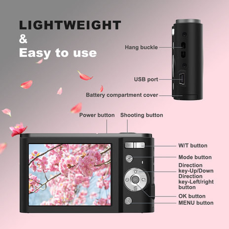 FHD 1080P Kids Digital Video Camera Recorder 32GB HD 700mah