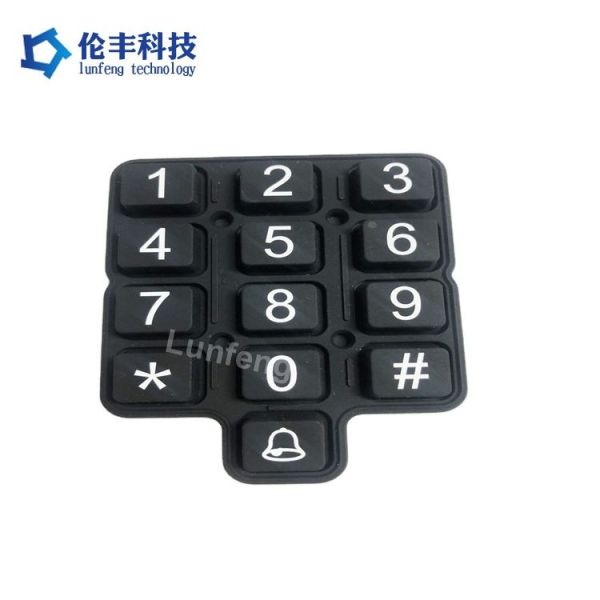 Industrial Equipment Silicone Rubber Keypad with Printing Silkscreen Printing