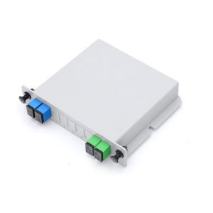 2x16 Plastic Insert Cassette FBT Fiber Splitter , Plug In Splitter LC Connector