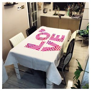 Disposable Table Cover for Festival Party with Custom Design