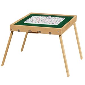 Wood Style Panel Portable Folding Mahjong Table for Outdoor Party Events and