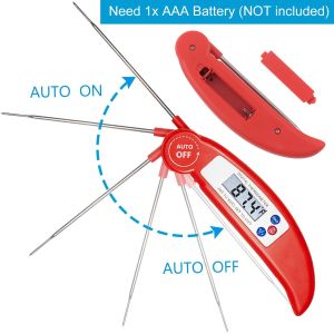 Instant Digital Read Food Grade Probe Thermometer Cooking Meat Kitchen BBQ