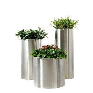 Stainless Steel Flowerpot with Easy Maintenance and Smooth Surface