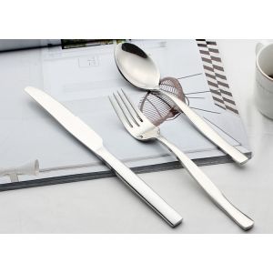 Glossy 25Pcs Stainless Steel Cutlery Flatware Set For Restaurant