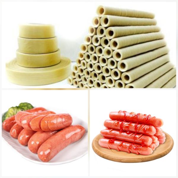 Buy 20mm Natural Colour Food Grade Edible Casings For Sausages at wholesale prices