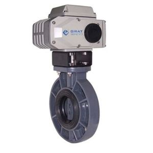 Wafer PVC Plastic Butterfly Valve Electric Motor Operated Valve