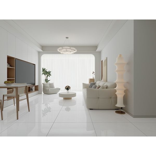 800x800mm Polished Glazed Porcelain Tiles Gray Indoor Floor