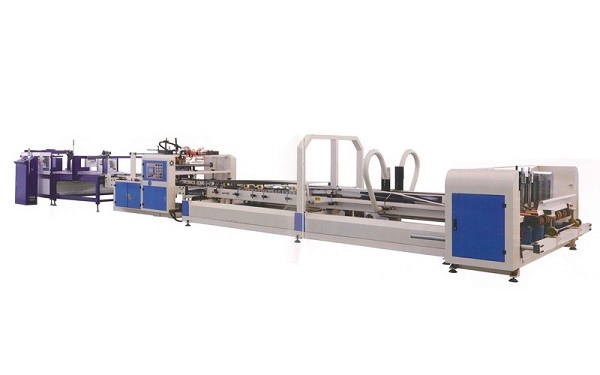 Automatic Folding Gluing Machine, Corrugated Carton Box Folder + Gluer