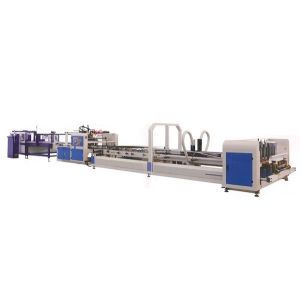 Double-Piece Carton Box Gluer, Automatic Feeding + Manual Folding + Automatic