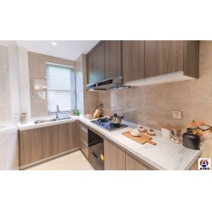 Anti Slip Customized Artificial Calacatta Quartz Slab Countertops High