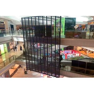 P3.91mm 1R1G1B Transparent Glass Led Screen HD Led Mesh Video Wall ISO9001