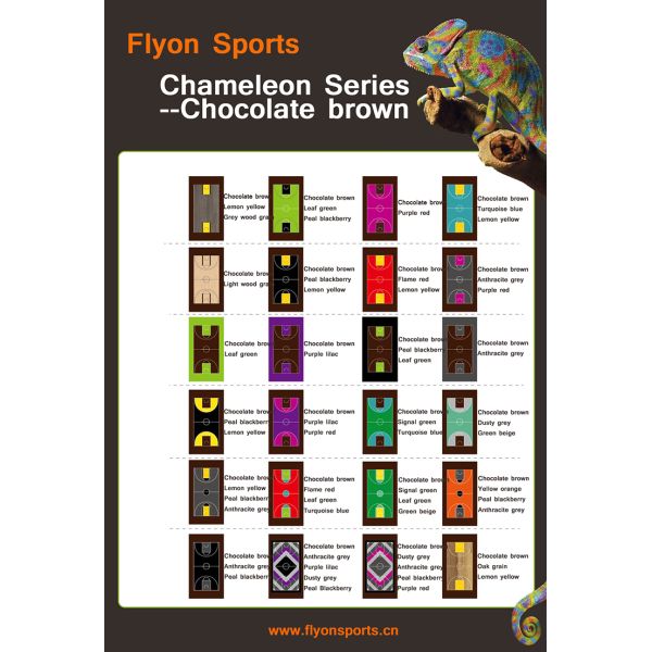 PP Interlocking for basketball court imitation wood grain real wood look