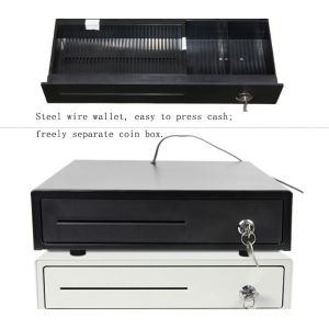 POS Terminal Cash Drawer with RJ45 Interface Port and Check Entry Support by