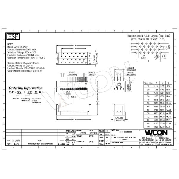 1.27 Pitch 14 pin dip socket PBT Black 30%GF Sample Free Contact Material Brass ROHS