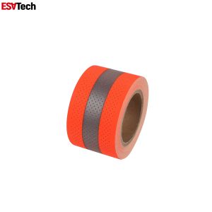 Silver Orange Flame Retardant Reflective Tape 5cm / 7.5cm Width For Safety Wear