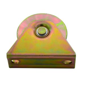 Sliding gate roller GW602 Y Groove，Galvanized, Iron, Double bearing