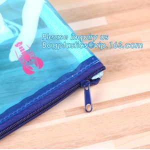Backpack Slider Zipper Bags / Vase Drawstring Bag Waterproof PVC Header