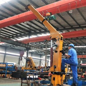 0.6t 5m Hydraulic Pedestal Mouted Small Marine Cranes
