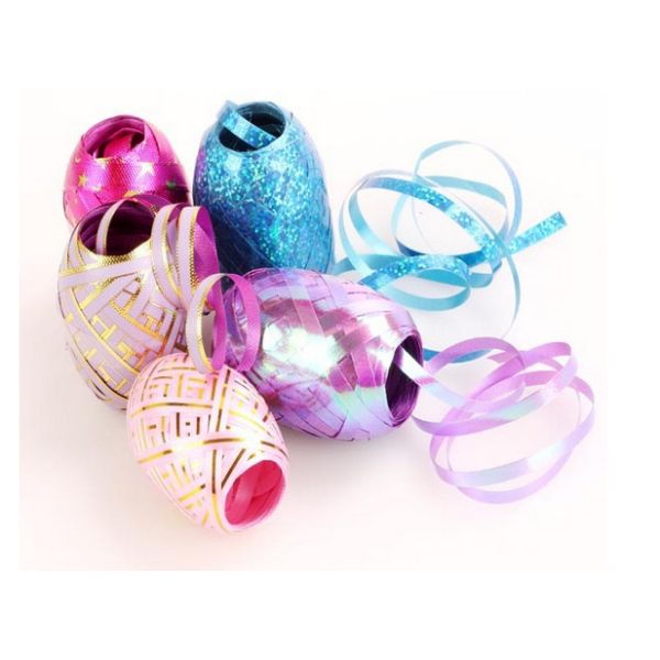 Colorful And Fashionable Indoor Decoration Christmas Ribbon Egg with PP gold