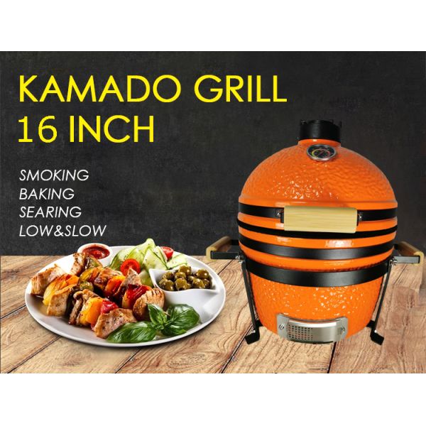 16 Inches Barbecue Asadores Japanese Rotisserie Auplex China Cyprus Stove Tandoor Ceramic Clay Garden Oven Charcoal Kamado Grill